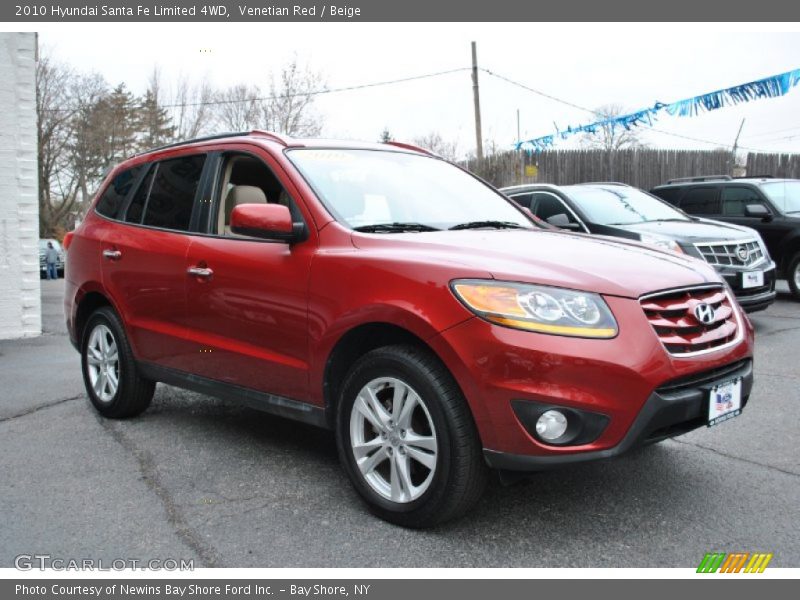 Venetian Red / Beige 2010 Hyundai Santa Fe Limited 4WD