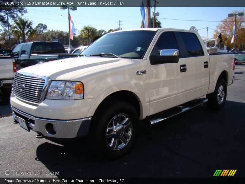 White Sand Tri-Coat / Tan 2008 Ford F150 Lariat SuperCrew 4x4