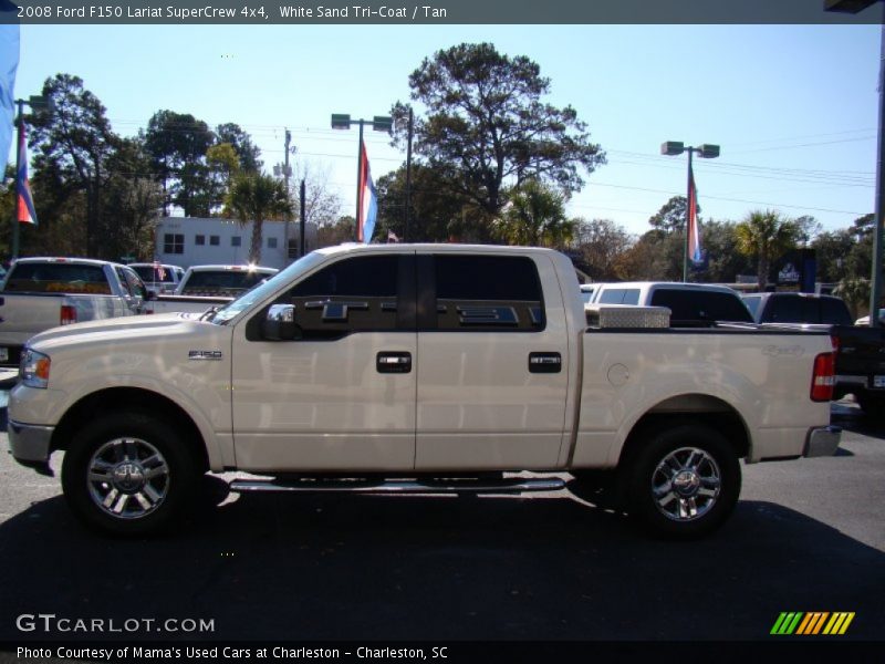 White Sand Tri-Coat / Tan 2008 Ford F150 Lariat SuperCrew 4x4