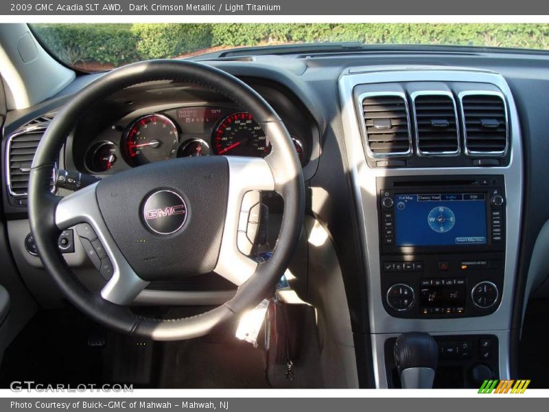 Dark Crimson Metallic / Light Titanium 2009 GMC Acadia SLT AWD