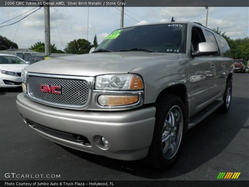 Silver Birch Metallic / Stone Gray 2006 GMC Yukon XL Denali AWD