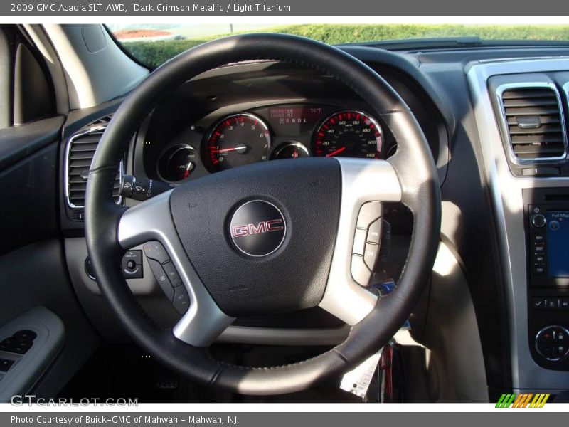 Dark Crimson Metallic / Light Titanium 2009 GMC Acadia SLT AWD