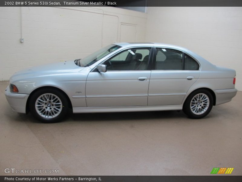 Titanium Silver Metallic / Black 2002 BMW 5 Series 530i Sedan