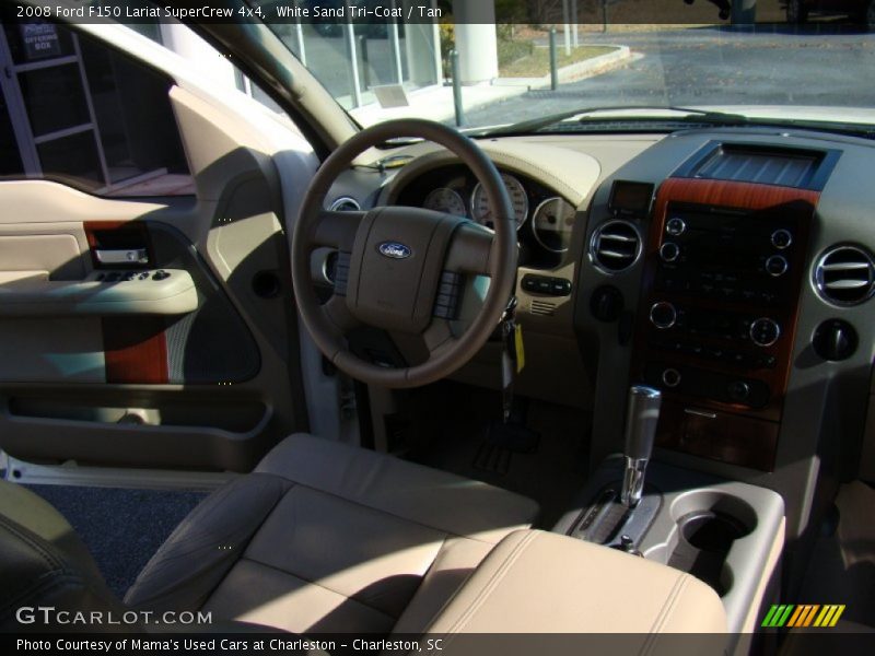 White Sand Tri-Coat / Tan 2008 Ford F150 Lariat SuperCrew 4x4