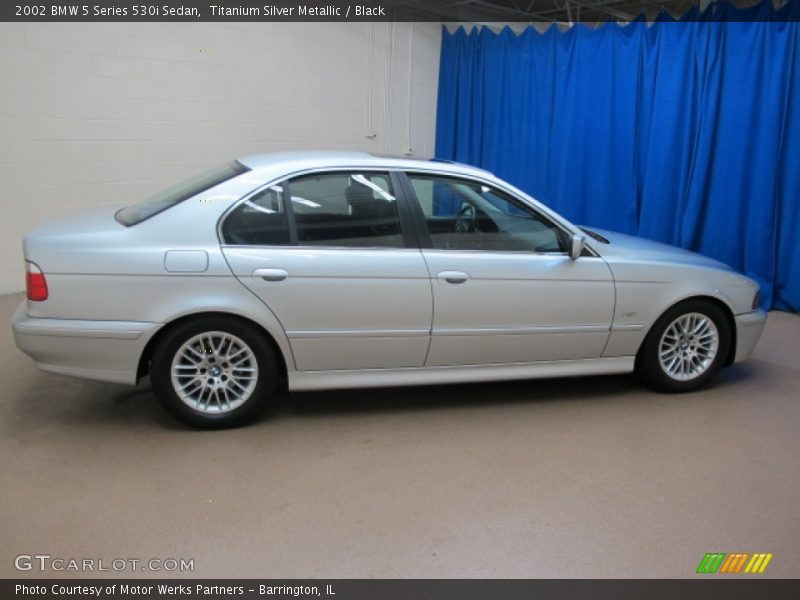 Titanium Silver Metallic / Black 2002 BMW 5 Series 530i Sedan