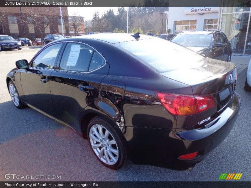 Obsidian Black / Black 2008 Lexus IS 250 AWD