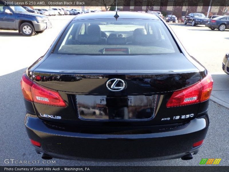 Obsidian Black / Black 2008 Lexus IS 250 AWD