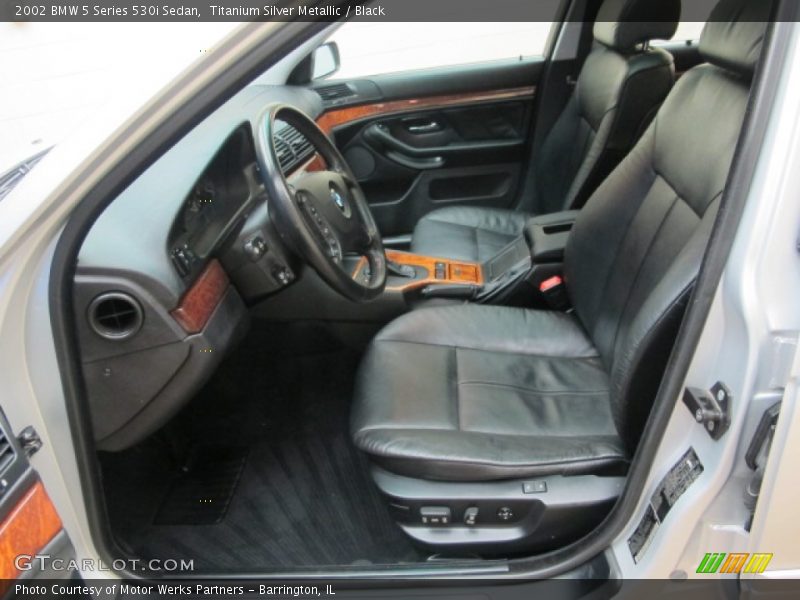 Titanium Silver Metallic / Black 2002 BMW 5 Series 530i Sedan