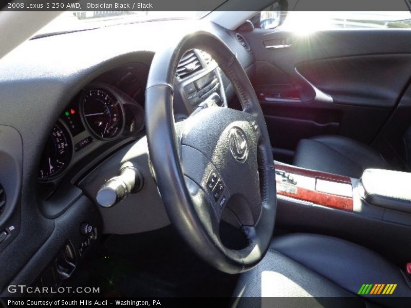 Obsidian Black / Black 2008 Lexus IS 250 AWD