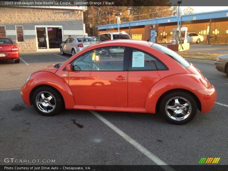 Sundown Orange / Black 2003 Volkswagen New Beetle GL Coupe