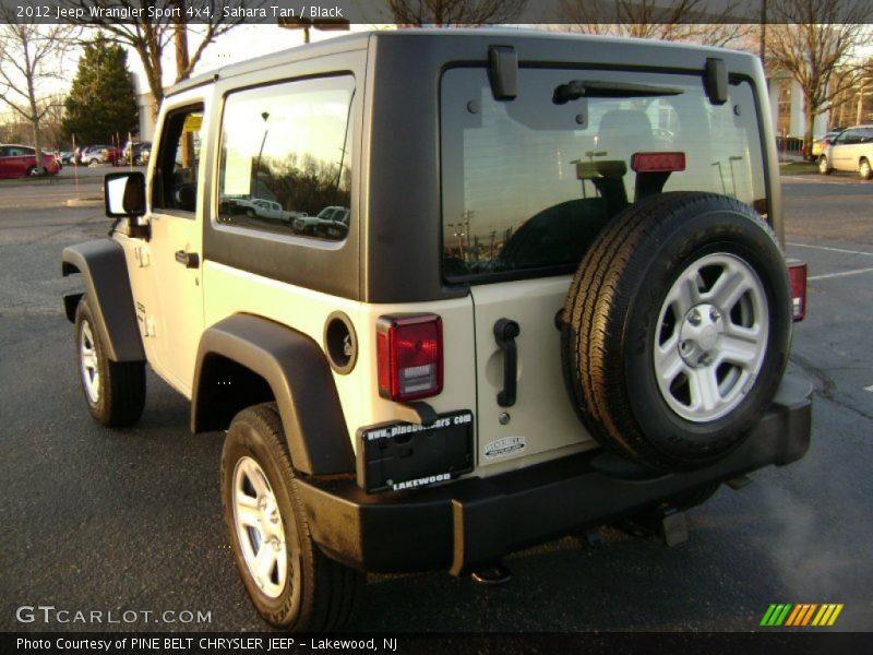 Sahara Tan / Black 2012 Jeep Wrangler Sport 4x4