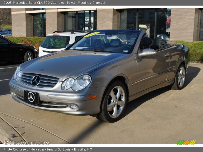 Pewter Metallic / Charcoal 2005 Mercedes-Benz CLK 320 Cabriolet