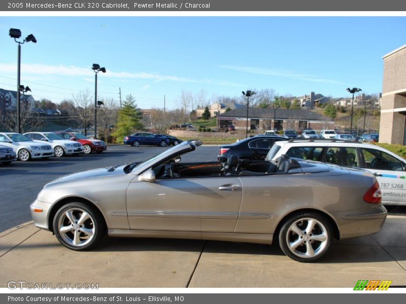 Pewter Metallic / Charcoal 2005 Mercedes-Benz CLK 320 Cabriolet
