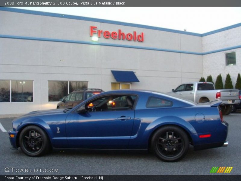 Vista Blue Metallic / Black 2008 Ford Mustang Shelby GT500 Coupe