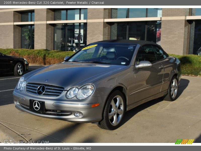 Pewter Metallic / Charcoal 2005 Mercedes-Benz CLK 320 Cabriolet