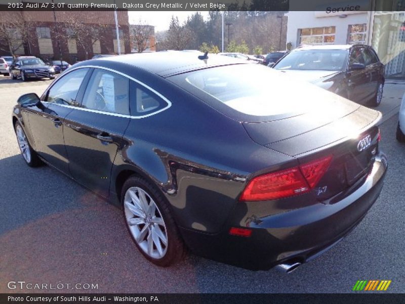 Dakota Grey Metallic / Velvet Beige 2012 Audi A7 3.0T quattro Premium