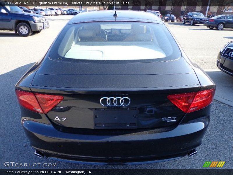 Dakota Grey Metallic / Velvet Beige 2012 Audi A7 3.0T quattro Premium