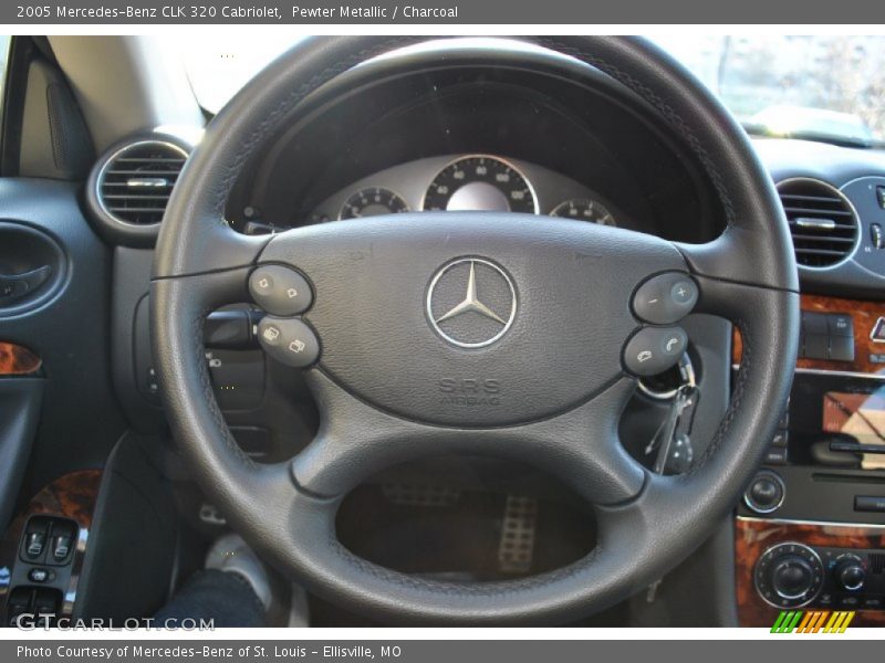 Pewter Metallic / Charcoal 2005 Mercedes-Benz CLK 320 Cabriolet