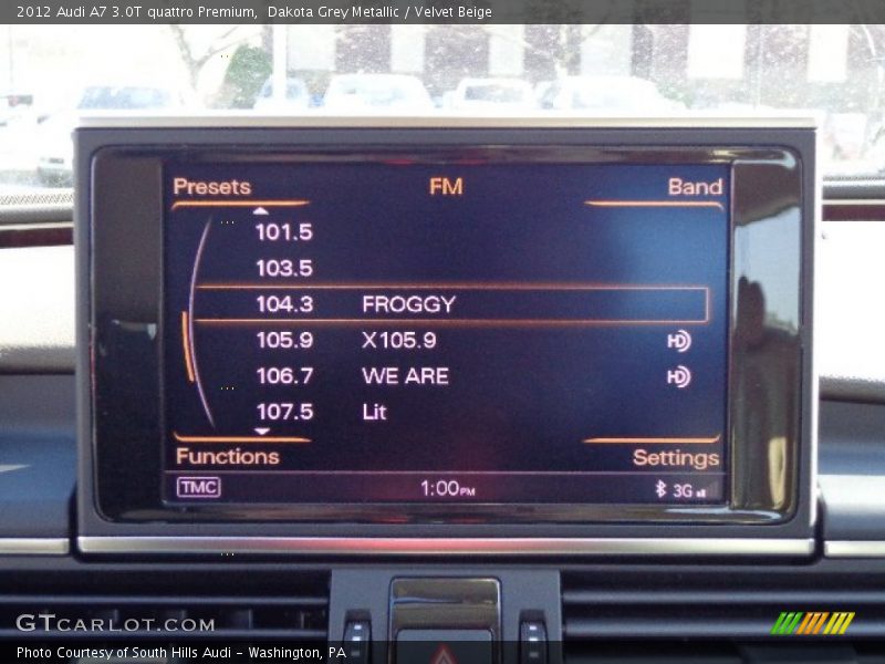 Dakota Grey Metallic / Velvet Beige 2012 Audi A7 3.0T quattro Premium