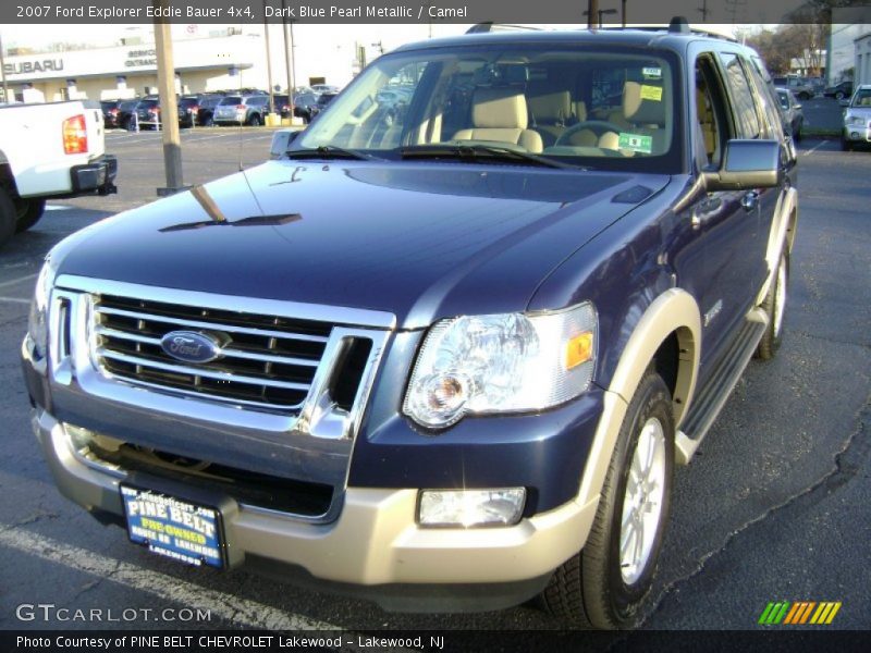 Dark Blue Pearl Metallic / Camel 2007 Ford Explorer Eddie Bauer 4x4