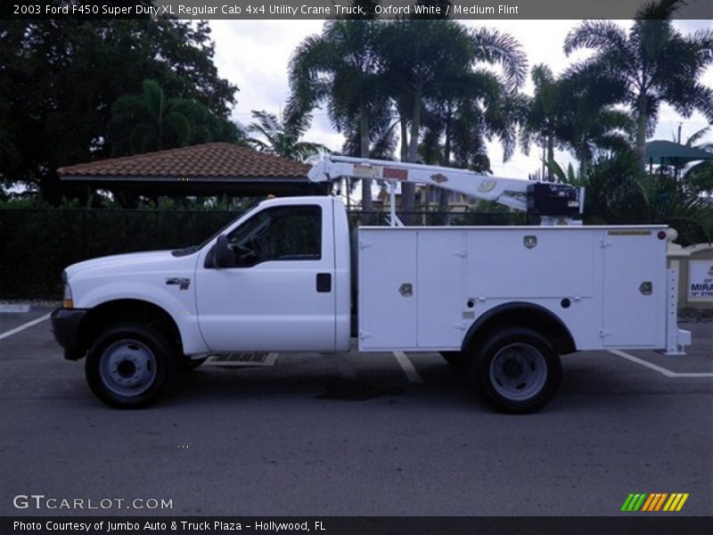  2003 F450 Super Duty XL Regular Cab 4x4 Utility Crane Truck Oxford White