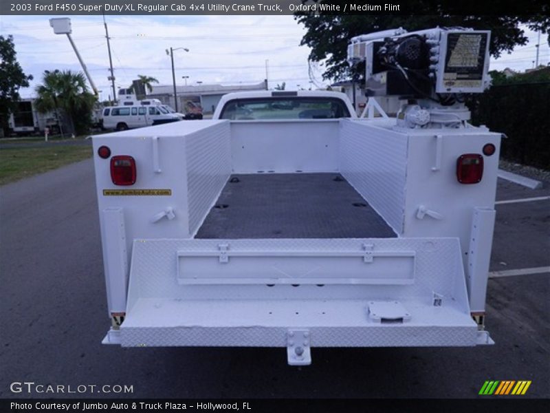 Oxford White / Medium Flint 2003 Ford F450 Super Duty XL Regular Cab 4x4 Utility Crane Truck