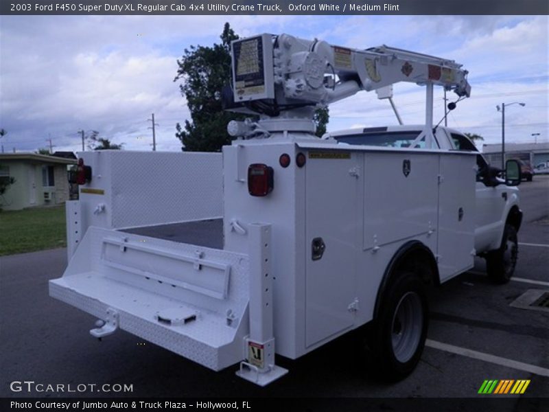  2003 F450 Super Duty XL Regular Cab 4x4 Utility Crane Truck Oxford White