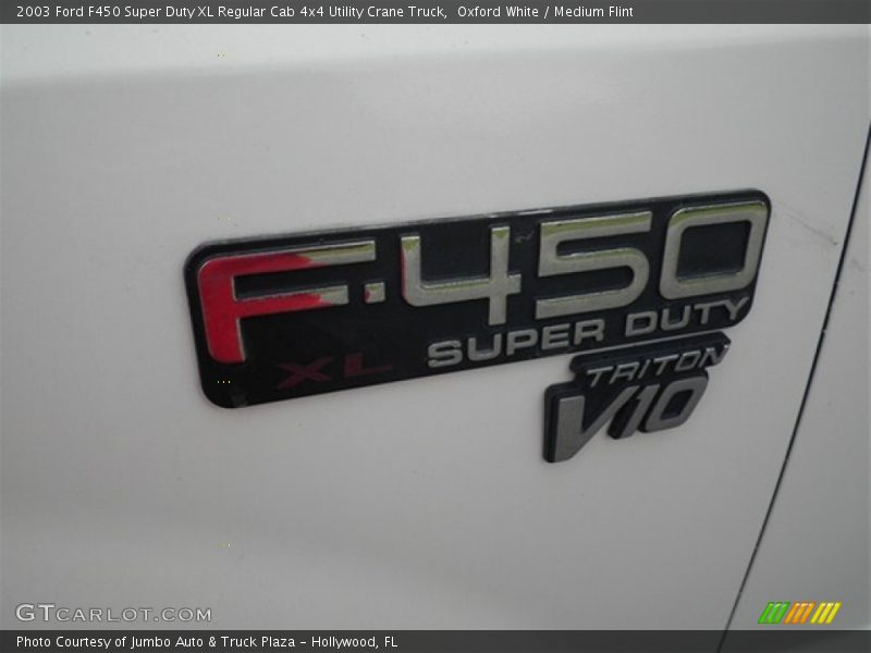 2003 F450 Super Duty XL Regular Cab 4x4 Utility Crane Truck Logo