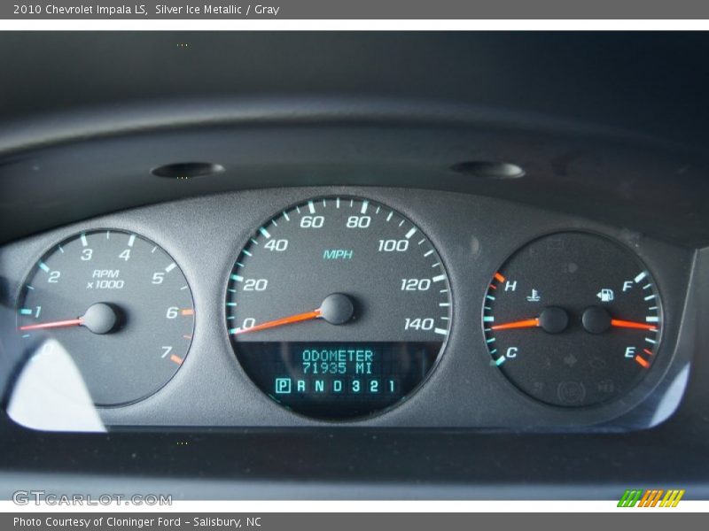 Silver Ice Metallic / Gray 2010 Chevrolet Impala LS
