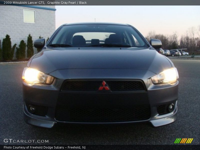 Graphite Gray Pearl / Black 2009 Mitsubishi Lancer GTS