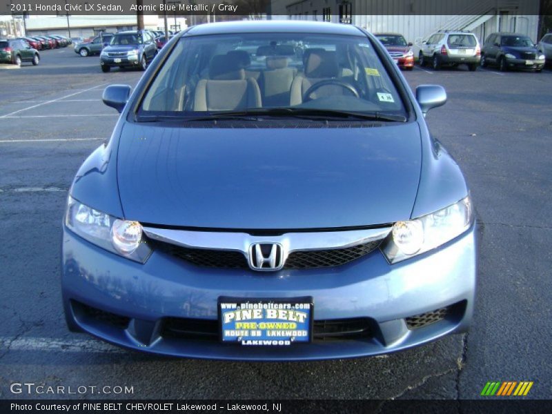 Atomic Blue Metallic / Gray 2011 Honda Civic LX Sedan