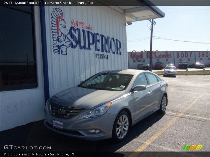 Iridescent Silver Blue Pearl / Black 2013 Hyundai Sonata SE