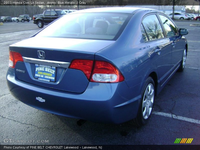 Atomic Blue Metallic / Gray 2011 Honda Civic LX Sedan