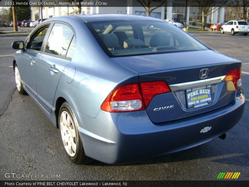 Atomic Blue Metallic / Gray 2011 Honda Civic LX Sedan