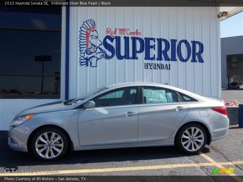 Iridescent Silver Blue Pearl / Black 2013 Hyundai Sonata SE