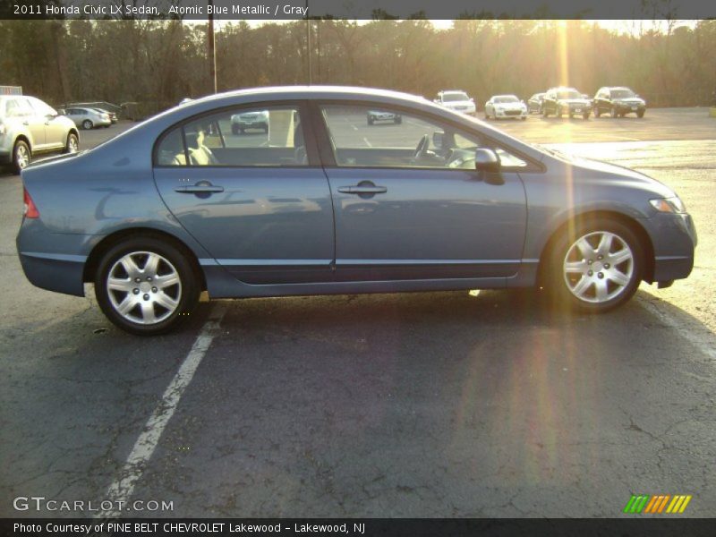 Atomic Blue Metallic / Gray 2011 Honda Civic LX Sedan