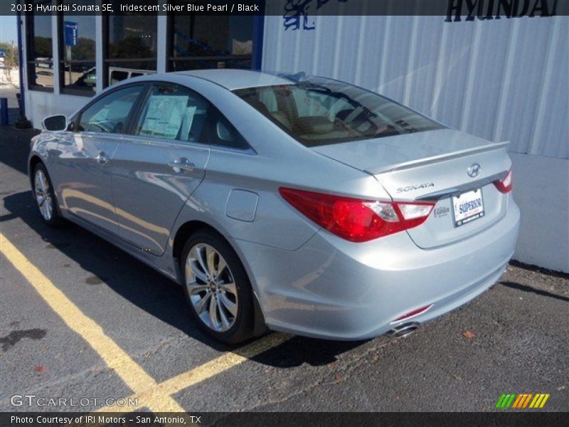 Iridescent Silver Blue Pearl / Black 2013 Hyundai Sonata SE