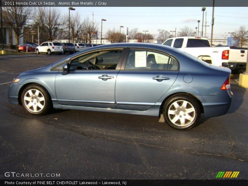 Atomic Blue Metallic / Gray 2011 Honda Civic LX Sedan