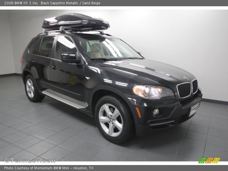 Black Sapphire Metallic / Sand Beige 2008 BMW X5 3.0si