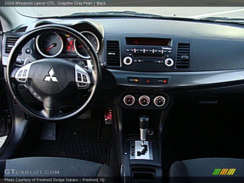 Graphite Gray Pearl / Black 2009 Mitsubishi Lancer GTS