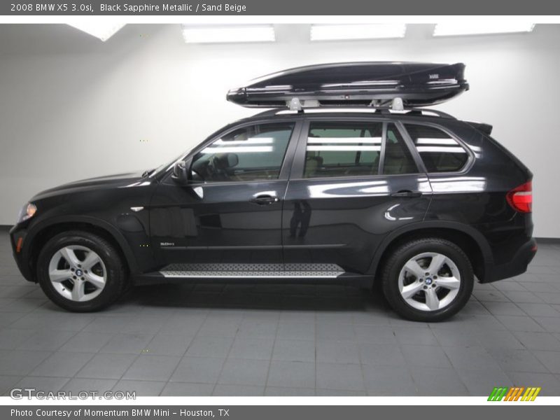 Black Sapphire Metallic / Sand Beige 2008 BMW X5 3.0si