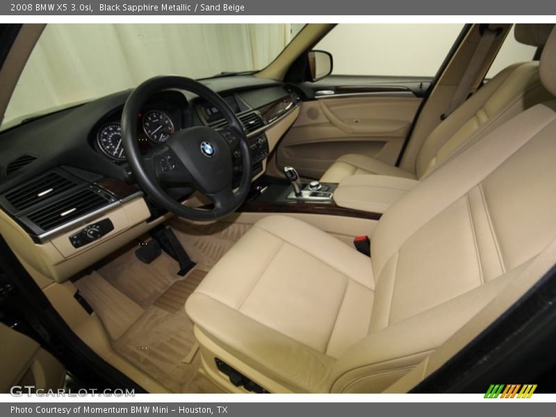 Black Sapphire Metallic / Sand Beige 2008 BMW X5 3.0si