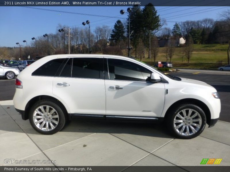 White Platinum Tri-Coat / Bronze Metallic 2011 Lincoln MKX Limited Edition AWD