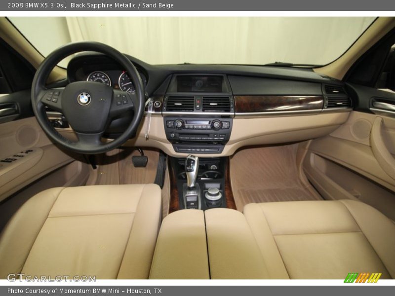 Black Sapphire Metallic / Sand Beige 2008 BMW X5 3.0si
