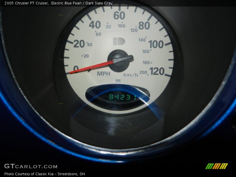 Electric Blue Pearl / Dark Slate Gray 2005 Chrysler PT Cruiser