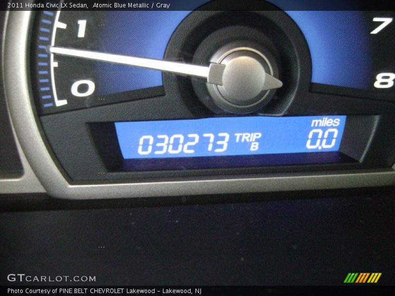 Atomic Blue Metallic / Gray 2011 Honda Civic LX Sedan