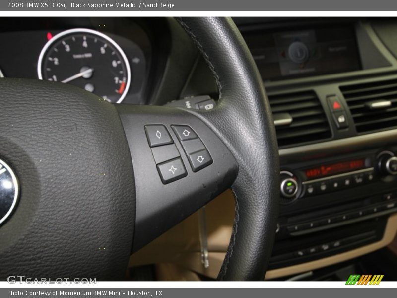 Black Sapphire Metallic / Sand Beige 2008 BMW X5 3.0si