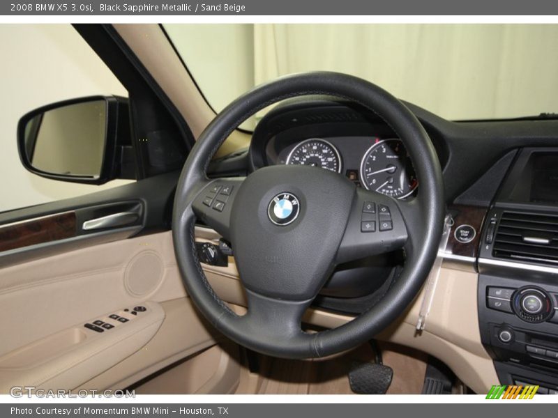 Black Sapphire Metallic / Sand Beige 2008 BMW X5 3.0si