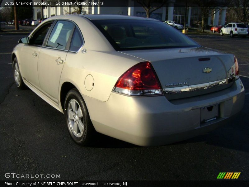 Gold Mist Metallic / Neutral 2009 Chevrolet Impala LT