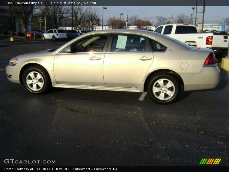 Gold Mist Metallic / Neutral 2009 Chevrolet Impala LT